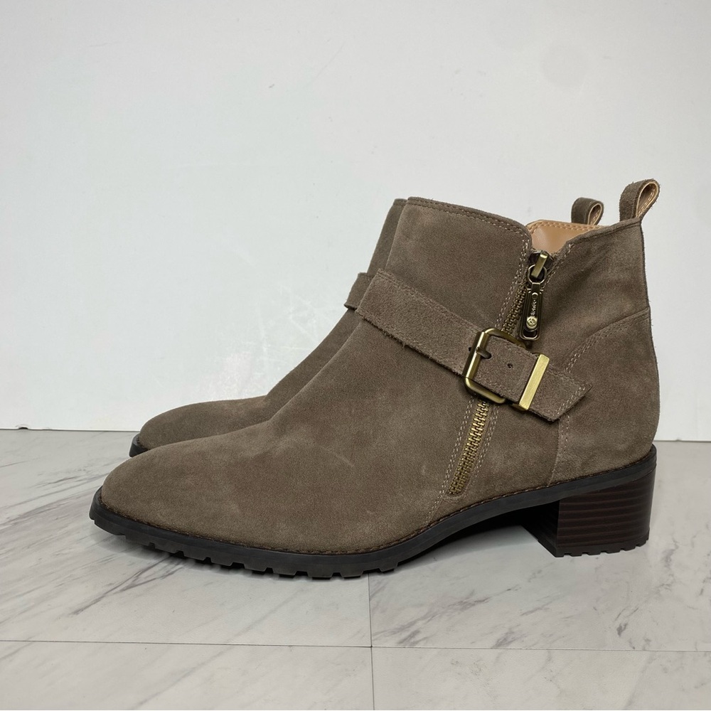 Blondo Susan Gray Tan Suede Bootie 11M - Picture 14 of 14